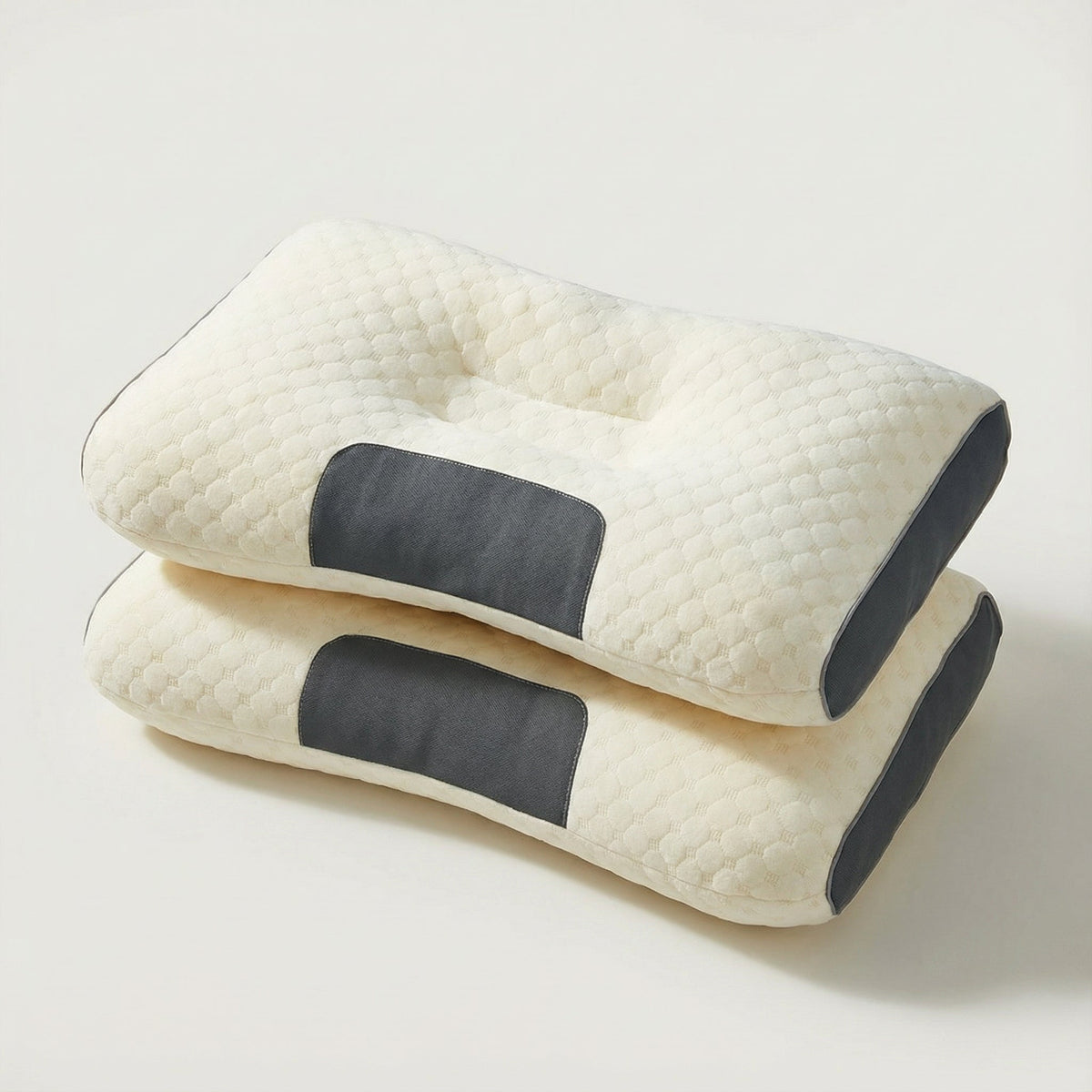 Memory Foam Neck Pillow Ergonomic for Cervical Support and Pain-Free Awakening Side Sleepers Back Sleepers | Sansoti