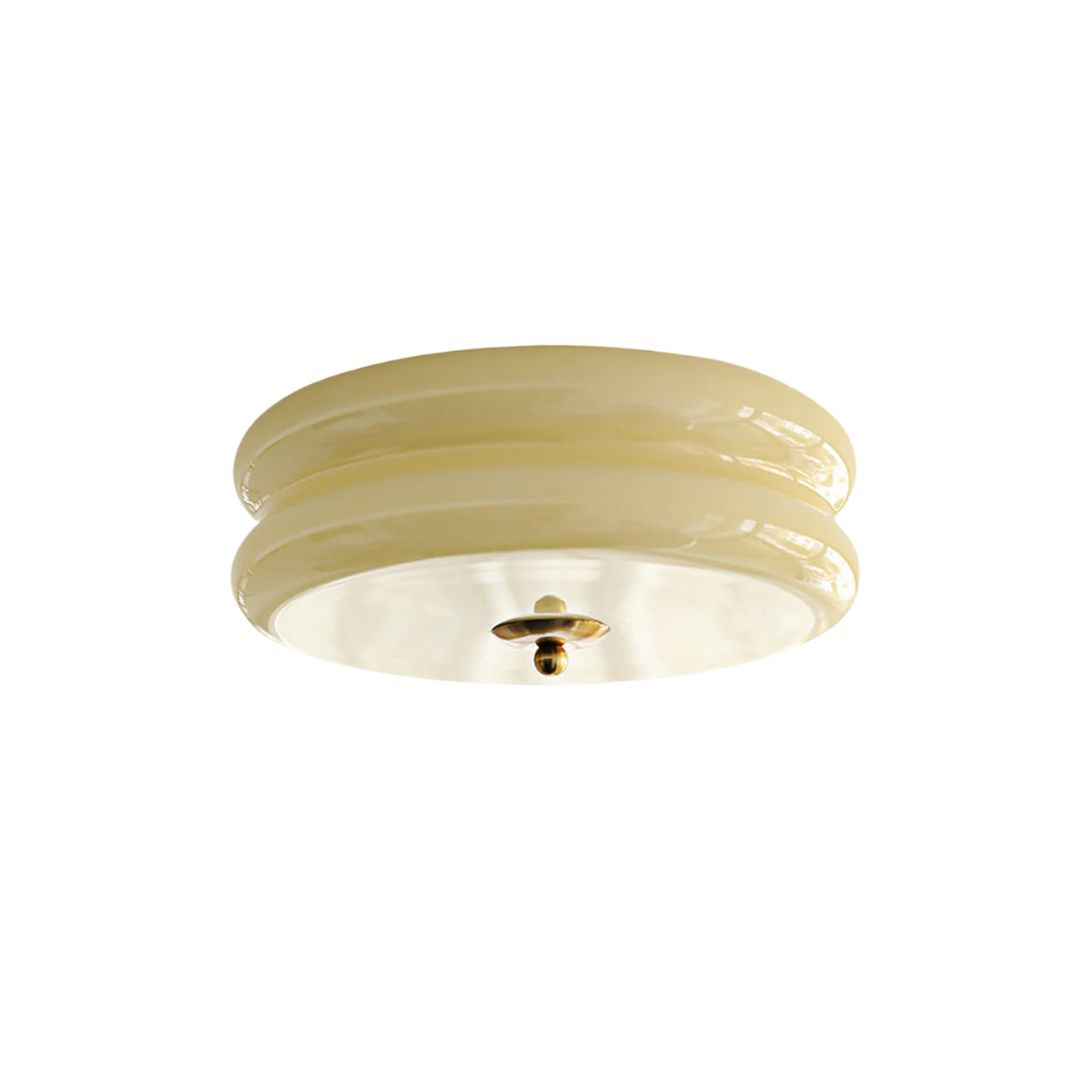 LED Ceiling Lamp Glass Metal Cream 13 cm Bedroom Living Room Art Deco Ceiling Lighting Round Warm Light Neutral Light White Light | Sansoti