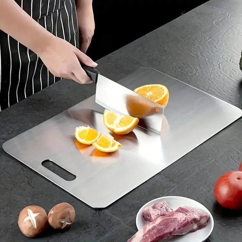 Planche à découper inox antibactérienne résistante aux rayures hygiénique cuisine | Sansoti
