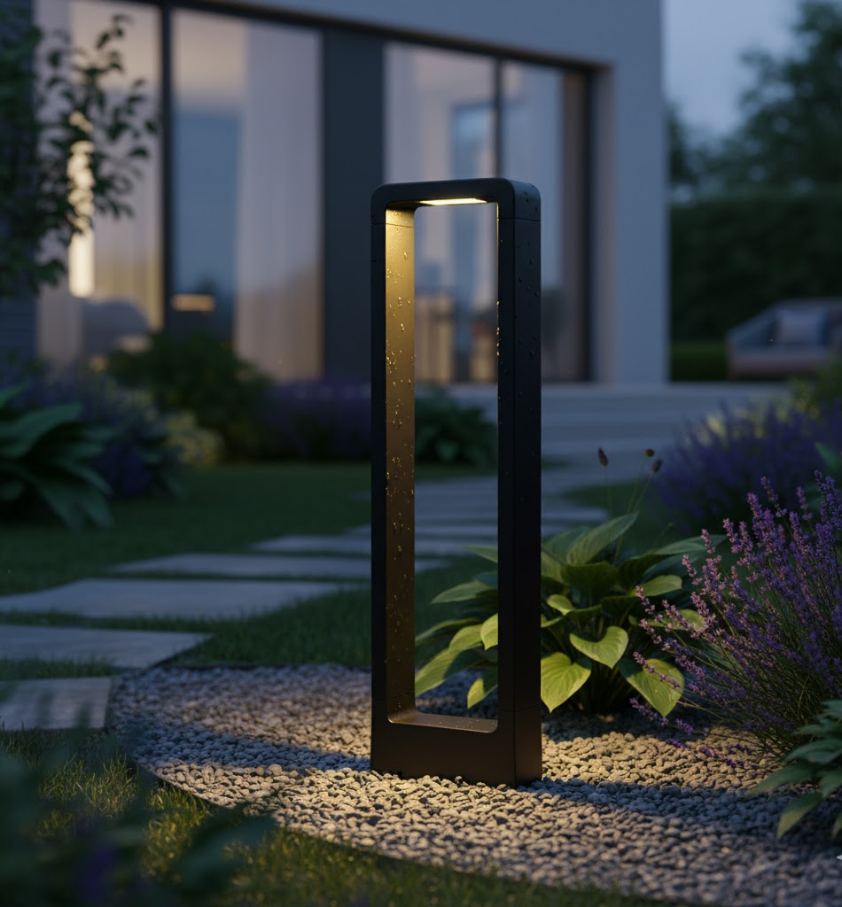 Stehende Gartenleuchte LED Aluminium Wasserdicht Moderne Außenbeleuchtung für Weg Terrasse Auffahrt Garten 30-100cm | Sansoti