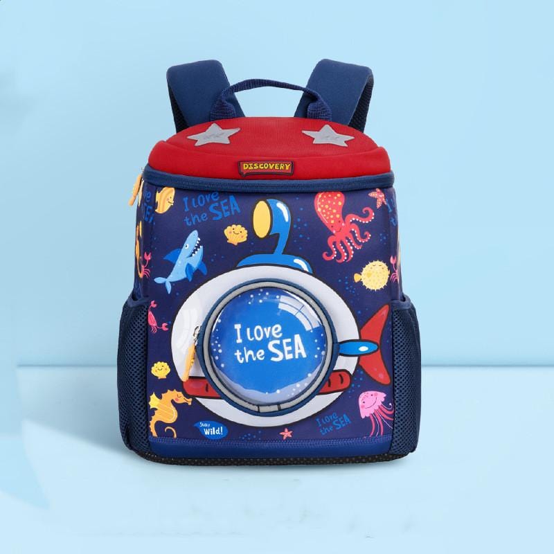 Children's Backpack with Dinosaur Print and Adjustable Shoulder Straps for Preschool and Everyday Use | Sansoti