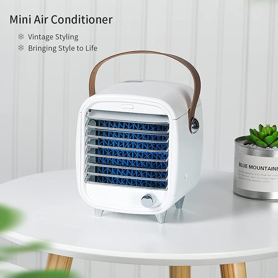 Portable Air Cooler with Water Tank, USB Evaporative Mobile Cooling System and Air Humidifier for Room, Desk and Home | Sansoti