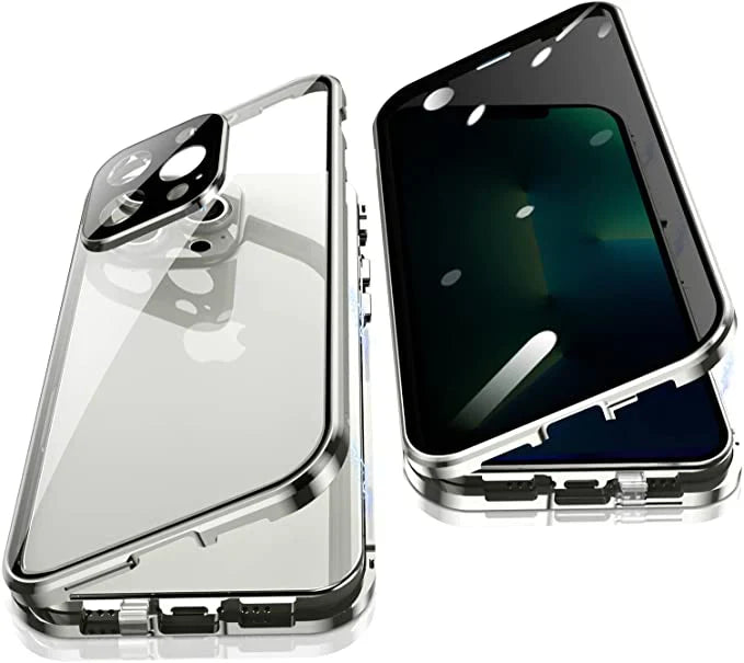 Coque de Téléphone en Verre Magnétique avec Protection d'Écran Vie Privée — Protection 360° pour iPhone | Sansoti
