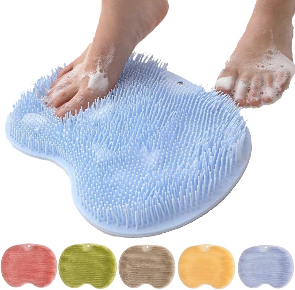 Fußmassage-Duschmatte mit Saugnäpfen – freihändiges Füßepeeling & Massieren | Sansoti