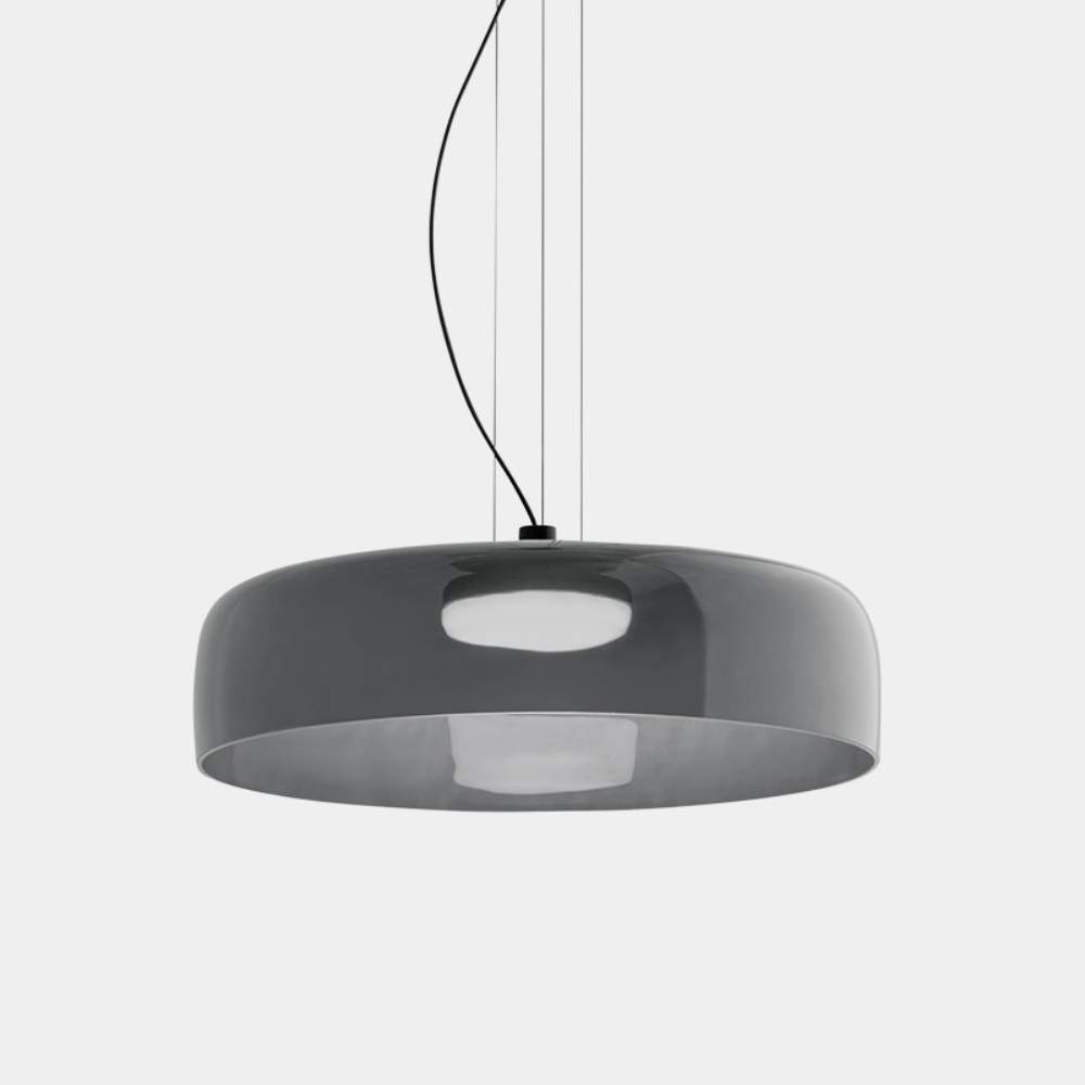 Lampa wisząca szklana, design nordycki, warstwowa, 1, 2 lub 3 poziomy, pomarańczowy, zielony, szary, jadalnia, kuchnia, salon, lampa pendelowa, ciepłe światło LED, regulowana