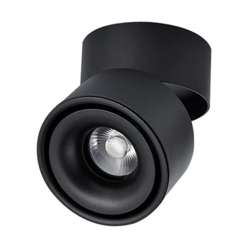 Round LED Recessed Ceiling Spotlight Small Metal 10cm White Black Modern Lighting Hallway Corridor Living Room Kitchen | Sansoti