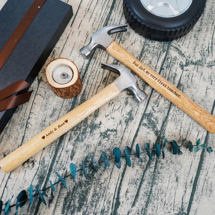 Engraved Tape Measure and Hammer Set – Personalized Tool Set for Father’s Day, Woodworking & DIY | Sansoti