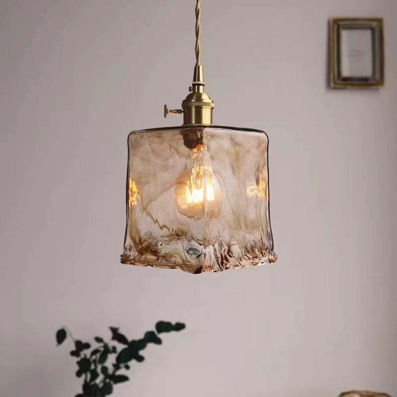 Hanglamp Glas Messing Industrieel Warm Licht Woonkamer Eetkamer Slaapkamer Retro Design E27 Fitting Sfeer | Sansoti