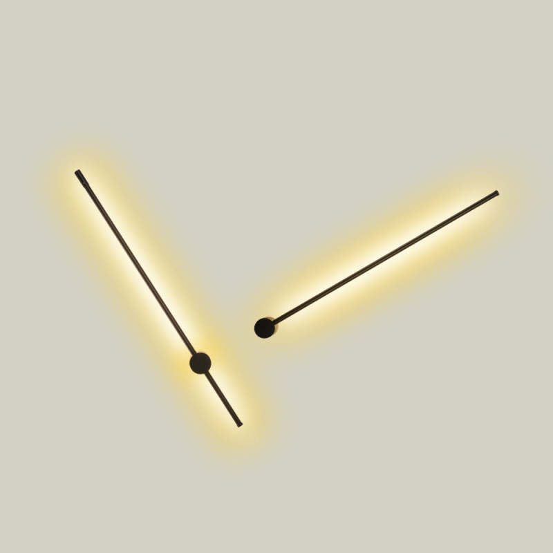 Minimalistische Metall-Wandleuchte mit linearem Design für Wohnzimmer, Schlafzimmer, Esszimmer und Leseecke als stimmungsvolle Beleuchtung | Sansoti