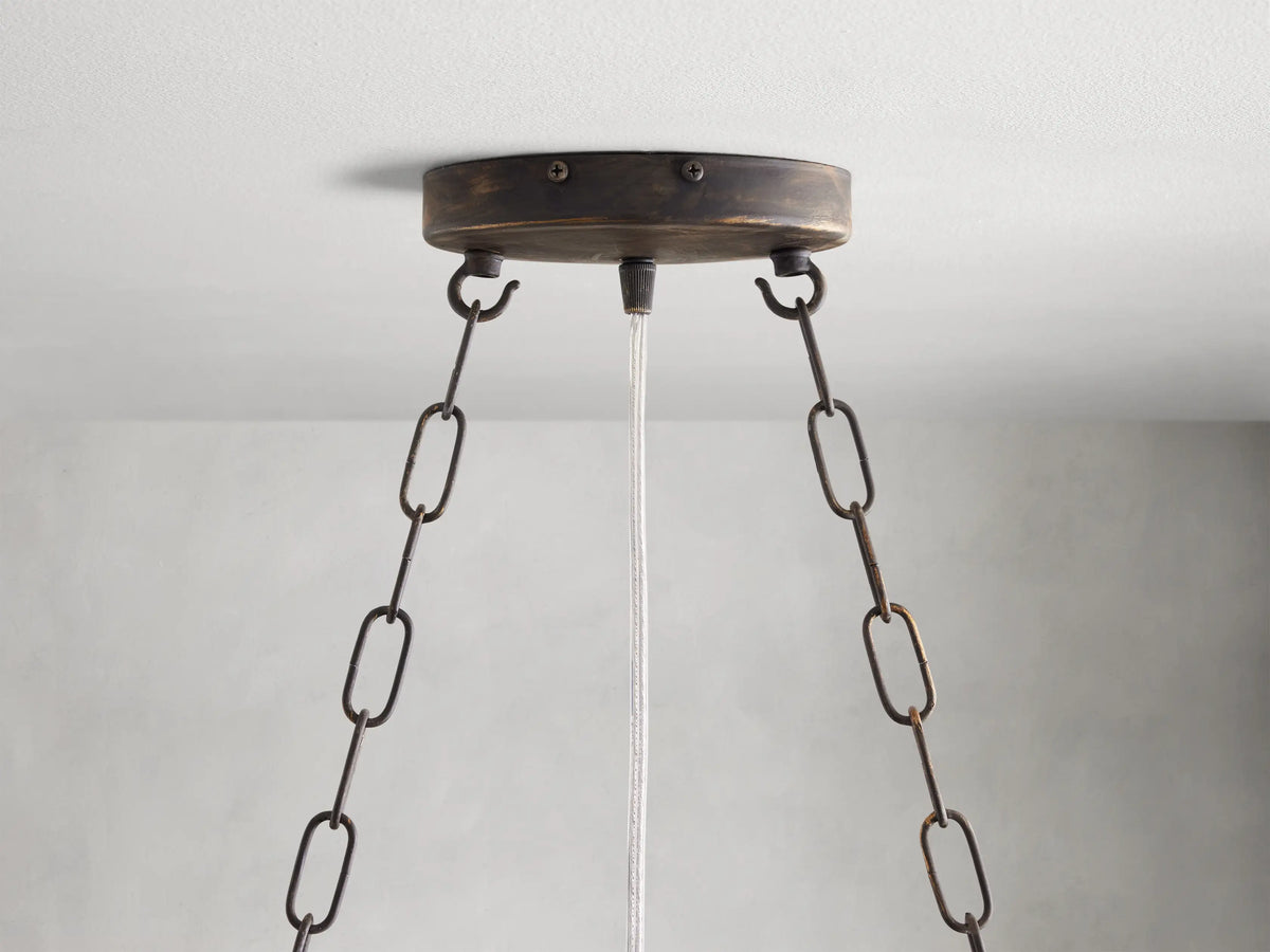 Linear Crystal Chandelier Iron Adjustable 3 Finishes Dining Room Living Room Lighting 8-12 Sockets | Sansoti