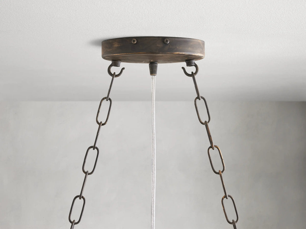 Linear Crystal Chandelier Iron Adjustable 3 Finishes Dining Room Living Room Lighting 8-12 Sockets | Sansoti