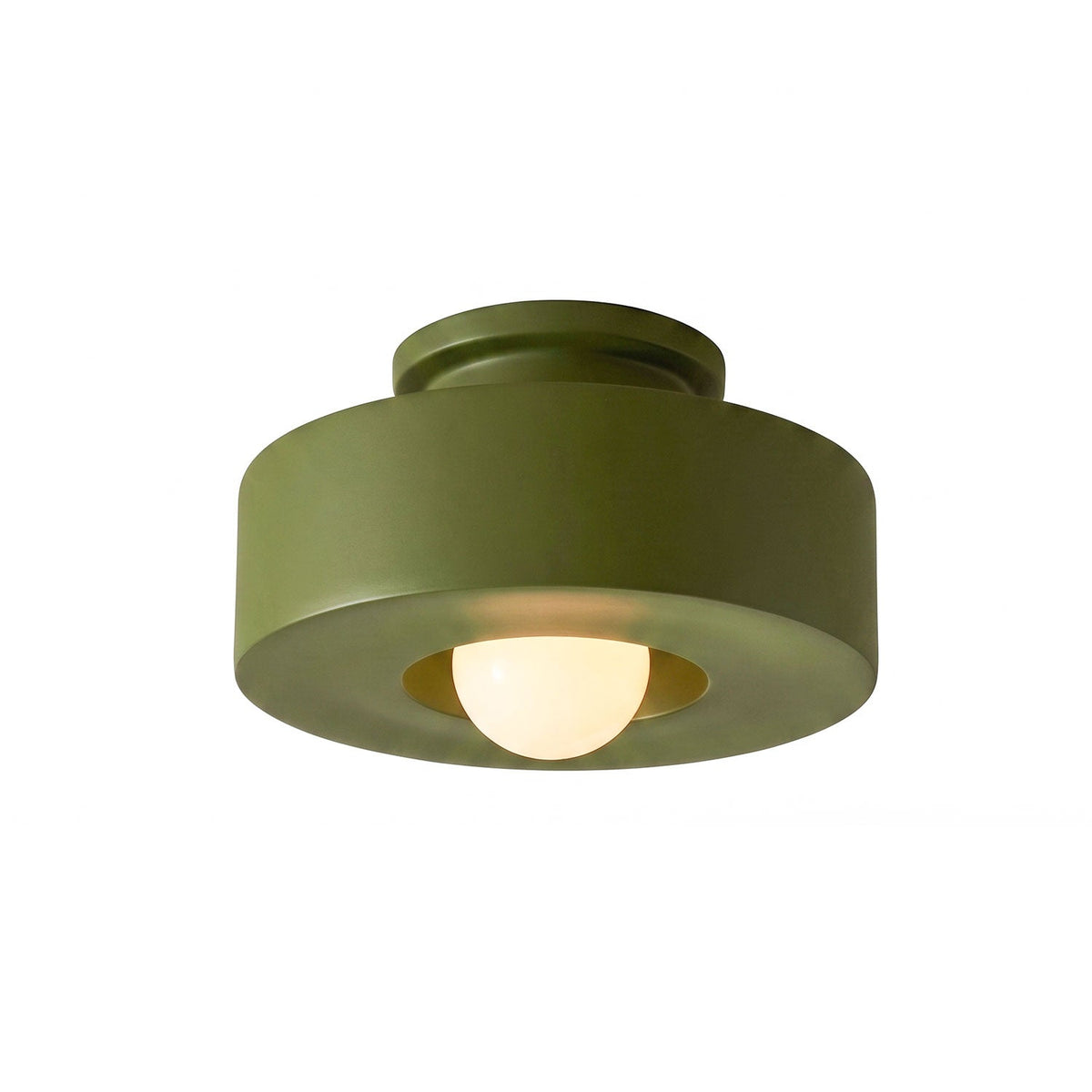 Simon ceiling lamp with stacked cylindrical shapes, resin, available in red, green and black, E26 E27 socket, Ø30×15cm, minimalist design, geometric sculptural lighting element | Sansoti