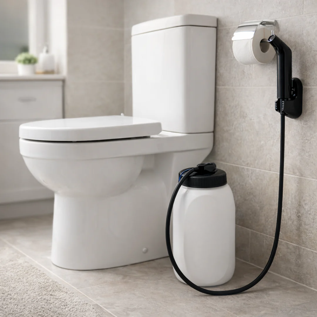 Portable Bidet without Installation, 60-Day Battery, Compact Hygiene Toilet for Home, On the Go, and Travel | Sansoti