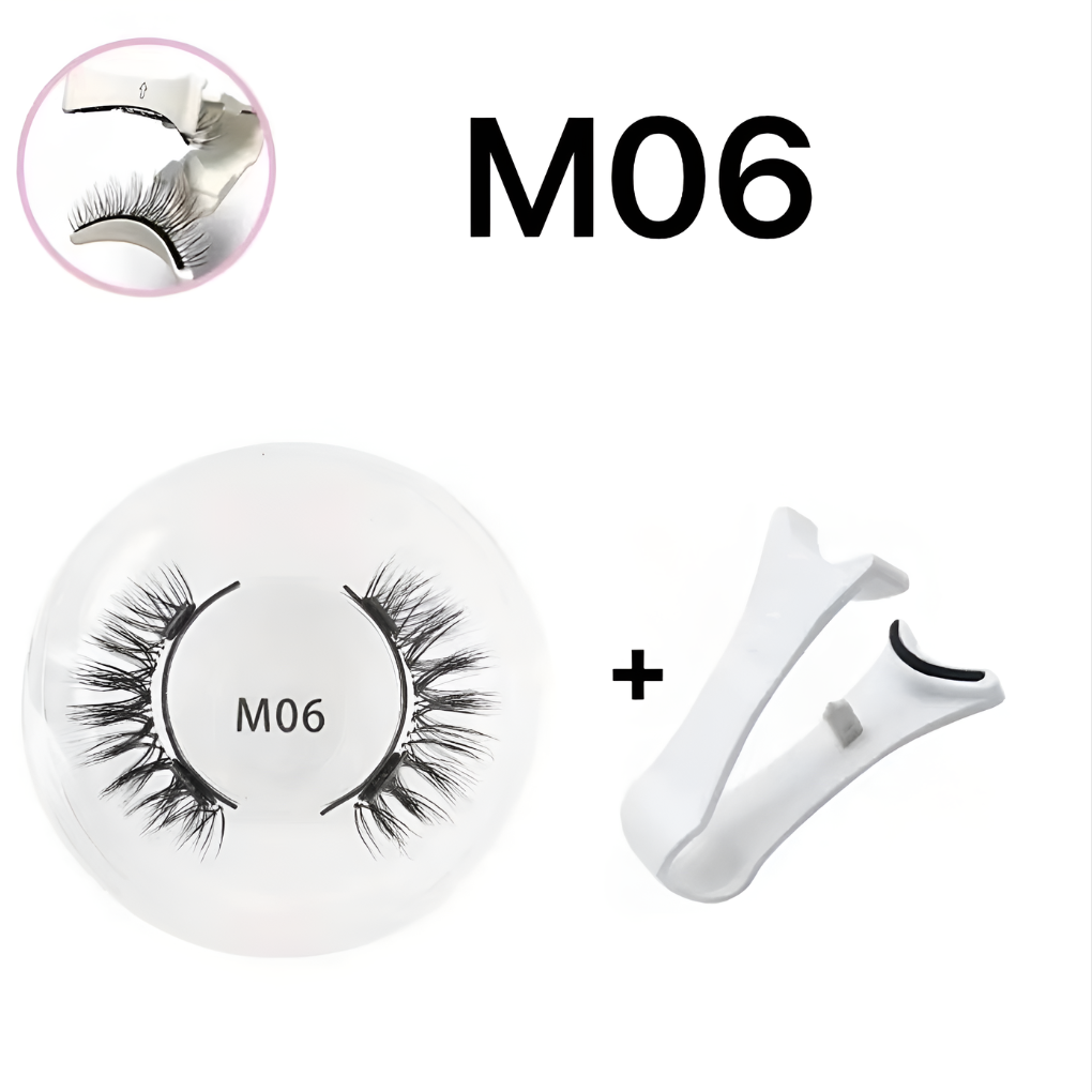 Set de faux cils magnétiques avec pince à épiler, réutilisables, application sans colle, aspect naturel | Sansoti