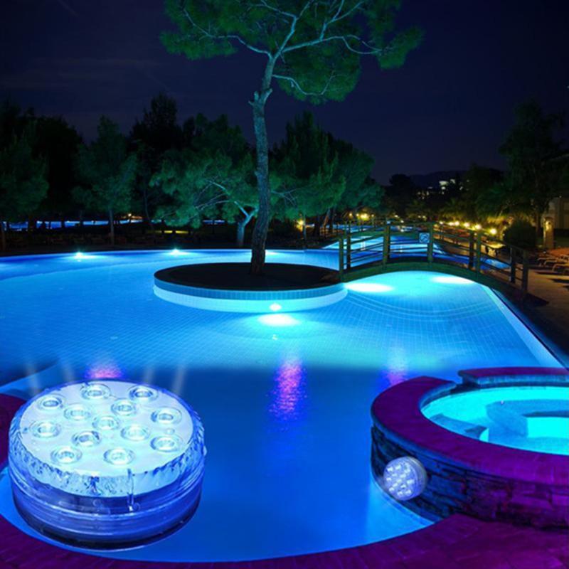 LED Underwater Light with Remote Control for Swimming Pool, Fountain, Bath, Aquarium, IP68 Waterproof, 16 Colors | Sansoti