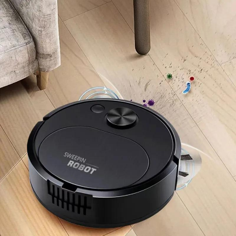 Automatischer Staubsaugerroboter 3-in-1 Saugen Kehren Wischen Intelligente Navigation Niedrige Teppiche Hartböden | Sansoti
