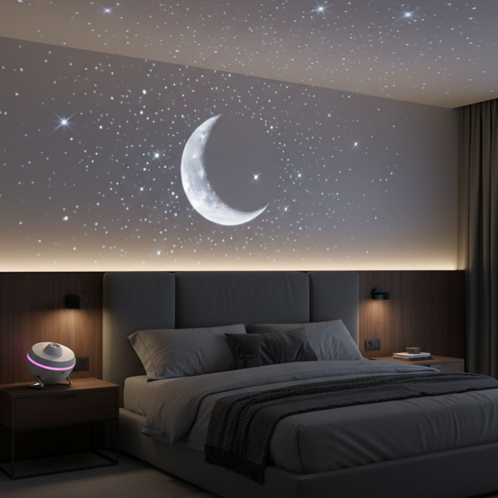Star Projector with Interchangeable Discs Milky Way Nebula Sky Ceiling Starry Sky Bedroom Ambient Lighting | Sansoti