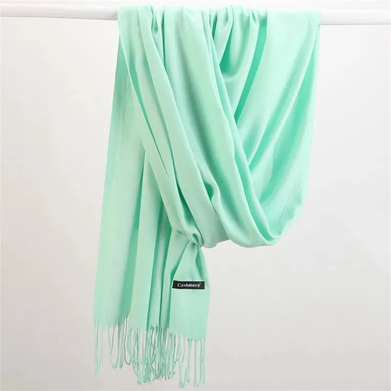 Kasjmieren Sjaal Effen 175cm Winteraccessoire Warm Luxe Zacht Stijlvol Modieus Tijdloos Elegant voor Dames | Sansoti