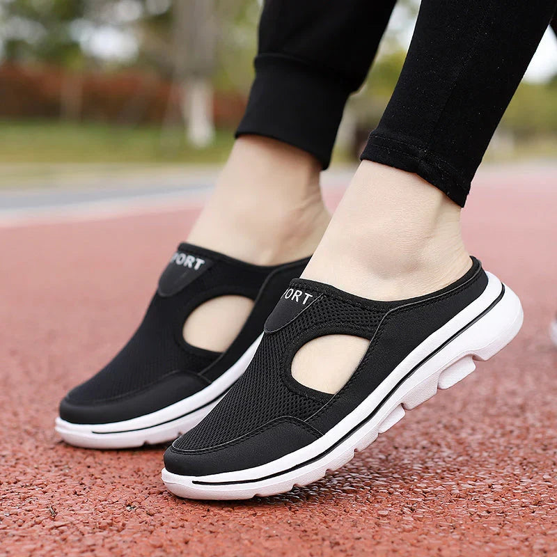 Mocassins orthopédiques en mesh à talon ouvert, respirants et légers, pantoufles, pointures 39-46, semelle intérieure et extérieure | Sansoti