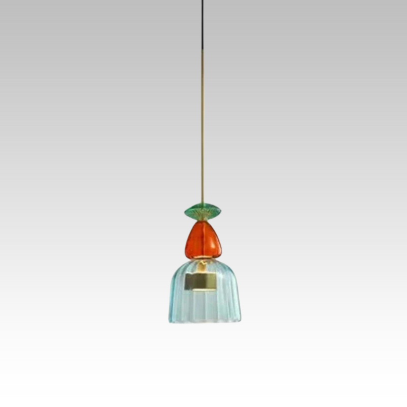 Suspension en verre coloré Réglable 160mm Éclairage moderne Salle à manger Salon Chambre à coucher Design | Sansoti