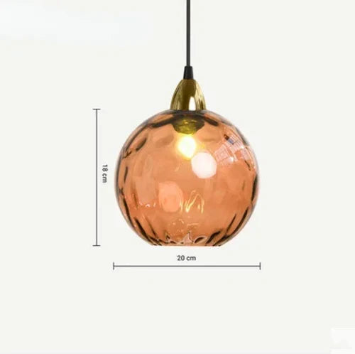 Glas-Kugelhängeleuchte E27 mit warmem Licht für Wohnzimmer Esszimmer Schlafzimmer stimmungsvolle Beleuchtung Design | Sansoti