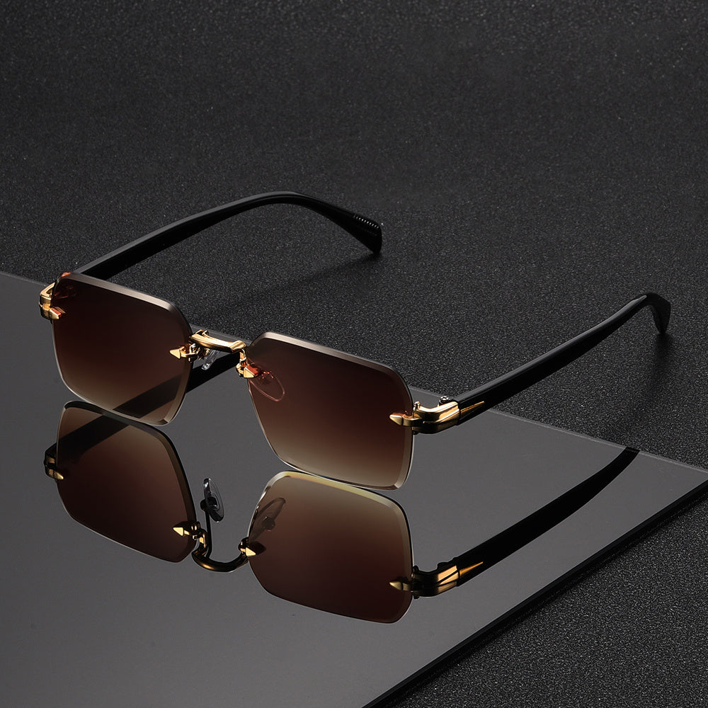 Rimless Square Reading Glasses with Lightweight Frame – Stylish Minimalism for Daily Use | Sansoti