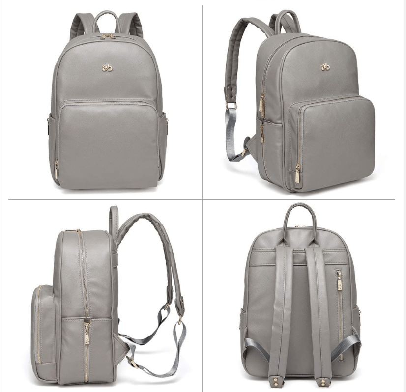 PU Leather Waterproof Diaper Bag Backpack with Changing Mat, Hooks, Organizer for Parents, Baby Travel, Storage, and Care | Sansoti