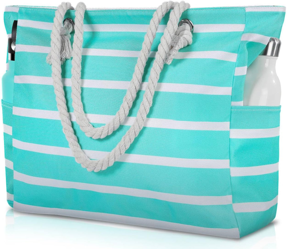 Sac de plage étanche avec fermeture éclair – résistant au sable 42x36x13cm – grand cabas pour piscine, salle de sport, voyages et bien-être | Sansoti
