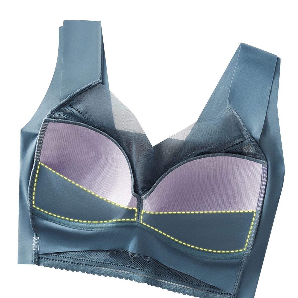Push-Up Bra with Lace Wireless Wire-Free Supportive Comfortable Breathable Stretch Women's Lingerie Elastic | Sansoti