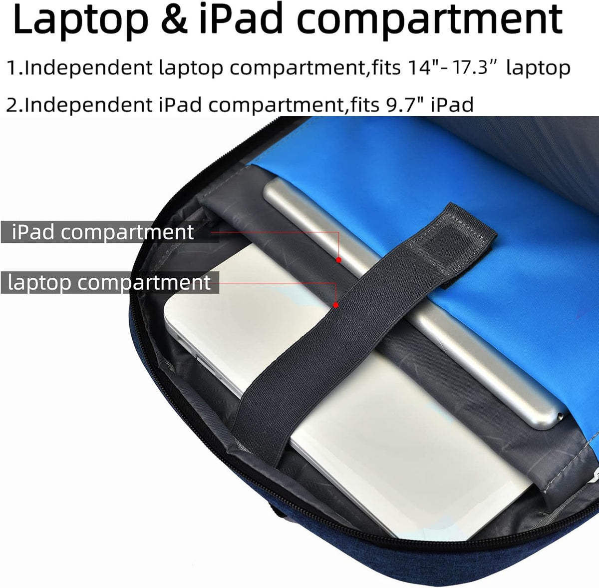 Waterproof Laptop Backpack with USB Charging Port and Organized Compartments for Daily Work and Travel 33-43cm | Sansoti