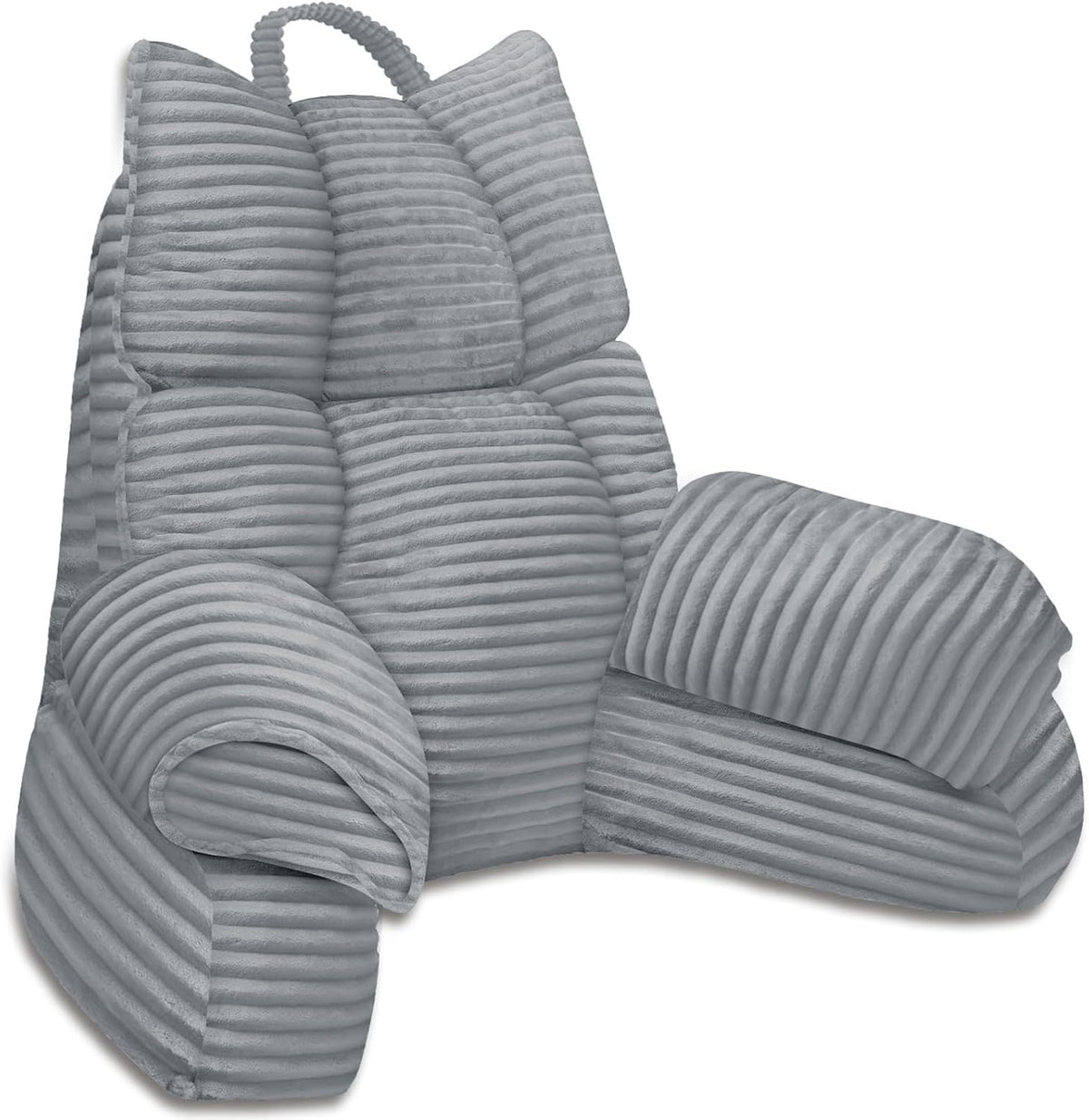 Back Support Pillow with Armrests Memory Foam Reading Pillow Bed Pillow Lounge Wedge for Reading Gaming Relaxing | Sansoti