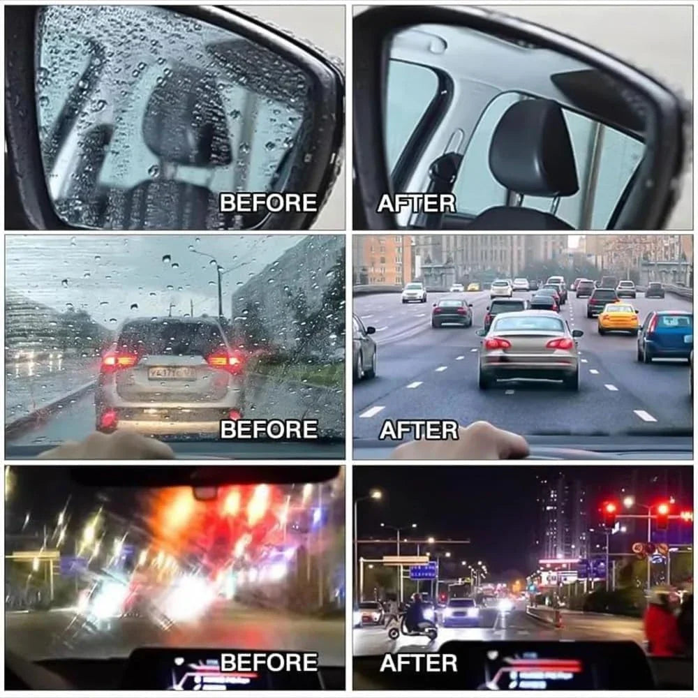 Nettoyant pour vitres de voiture pour une visibilité claire sans traces de graisse – éponge avec revêtement hydrophobe | Sansoti