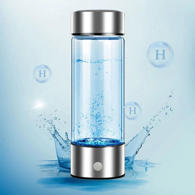 Bouteille d'eau hydrogène portable rechargeable USB 420ml inox | Sansoti