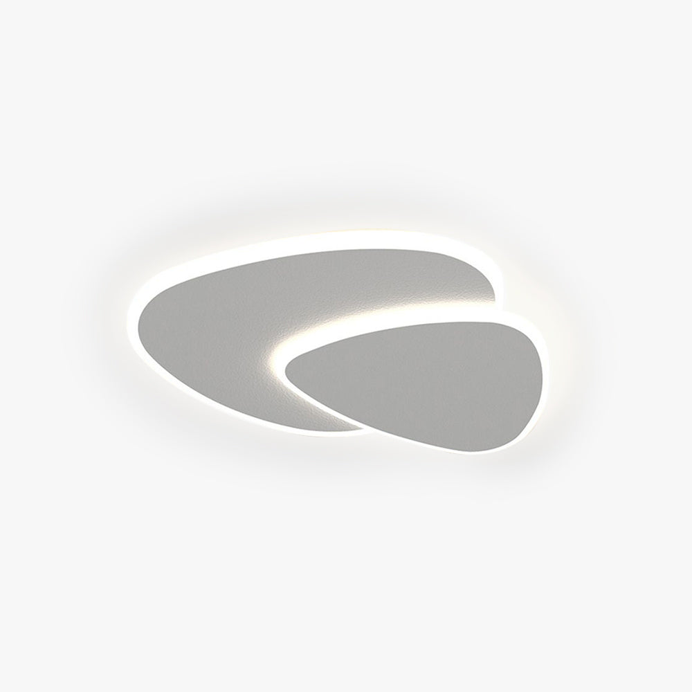 Geometrische Deckenleuchte aus Metall und Acryl in Weiß, dimmbare LED, modernes Design, Beleuchtung für Wohnzimmer und Schlafzimmer | Sansoti