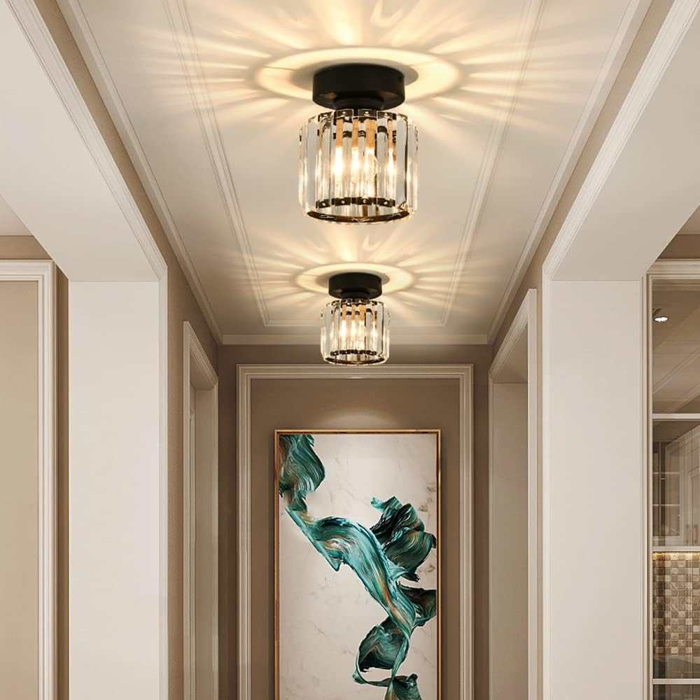 Kilon ceiling lamp crystal cube brass ceiling hallway living room bedroom modern lighting compact | Sansoti
