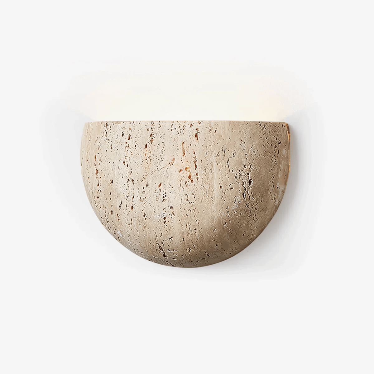 Travertine Wall Lamp Natural Stone Beige Warm White Light Bedroom Hallway Living Room Modern Atmospheric Interior | Sansoti