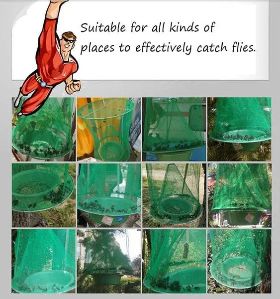 Reusable Fly Trap with Bait Container for Effective Fly Control Garden Stable Patio Lawn | Sansoti