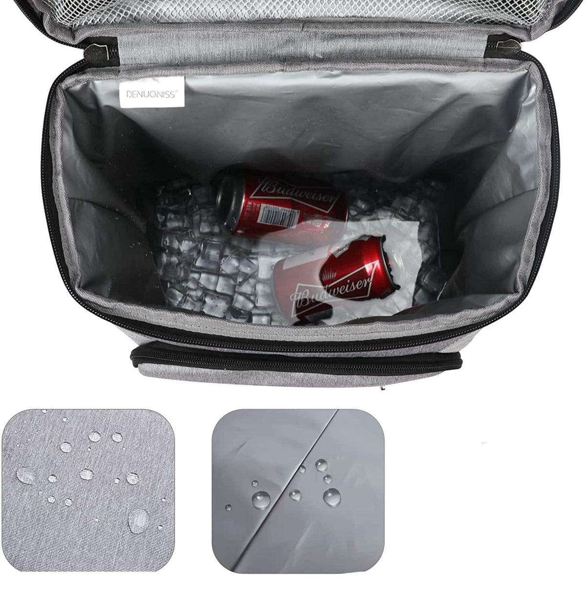 Mochila nevera de 18 L o 30 L, aislante, 16 horas de frío, nailon Oxford, para pícnic, camping y playa