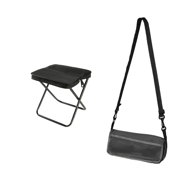 Tabouret de camping pliable avec dossier et sac de transport – Siège d’extérieur portable pour la pêche, la randonnée et les pique-niques | Sansoti