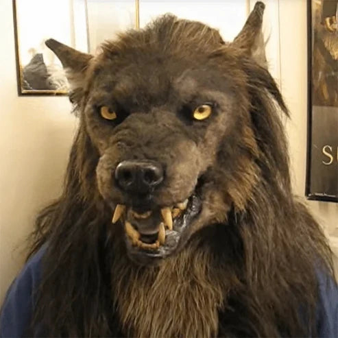 Weerwolfmasker Siliconen Kunstbont Horrorfeesten Halloween Carnaval Cosplay Kostuum Verkleedpartij Griezel | Sansoti