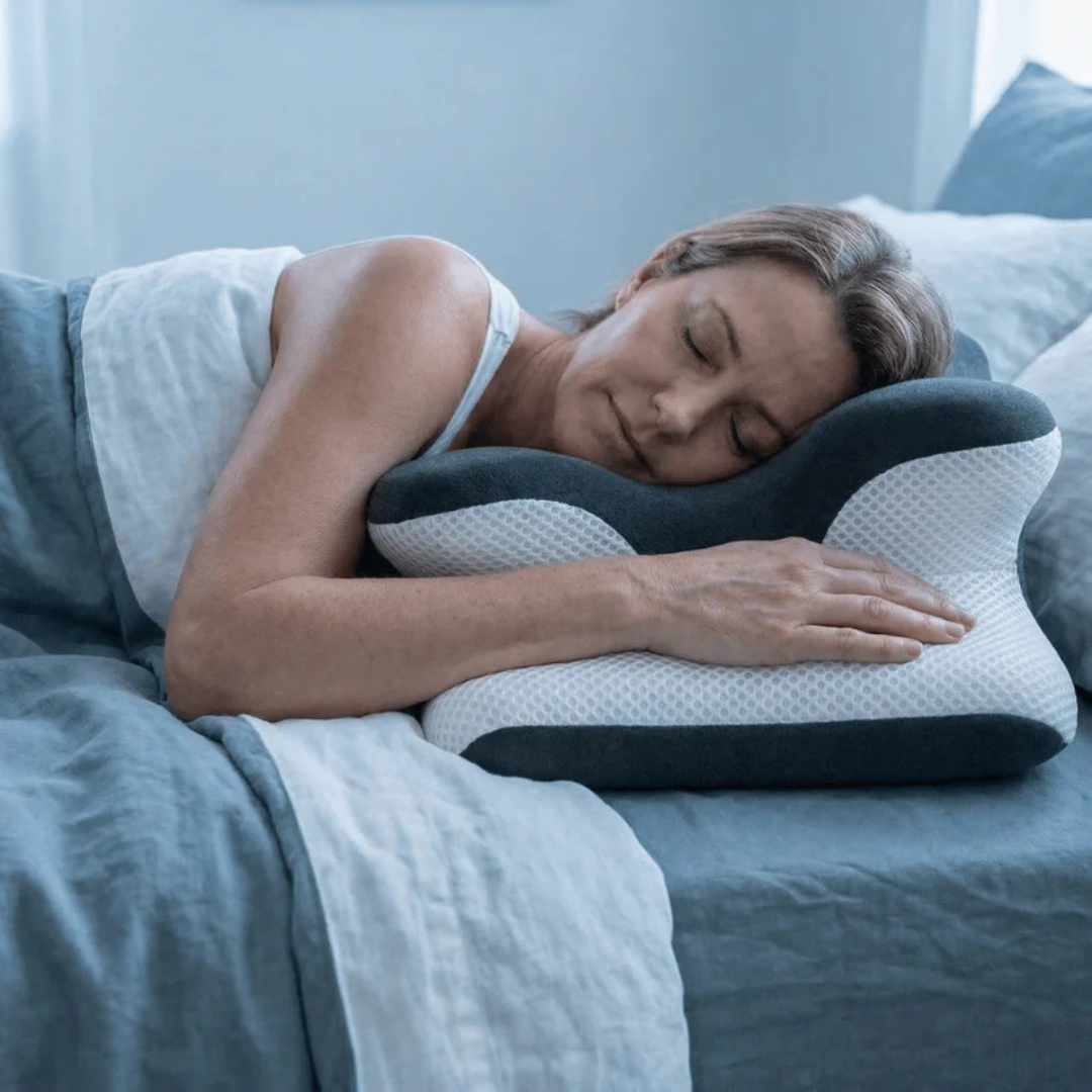 Adjustable Memory Foam Neck Pillow Ergonomic Neck Support Sleeping Pillow for Back, Side, and Stomach Sleepers Washable Cover Comfort | Sansoti