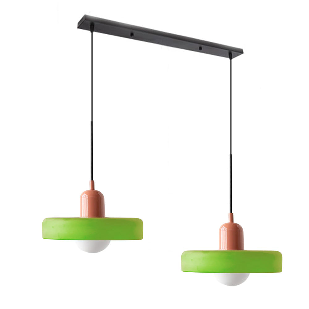 Luccon double pendant lamp glass G9 35 cm modern dining room living room design lighting | Sansoti