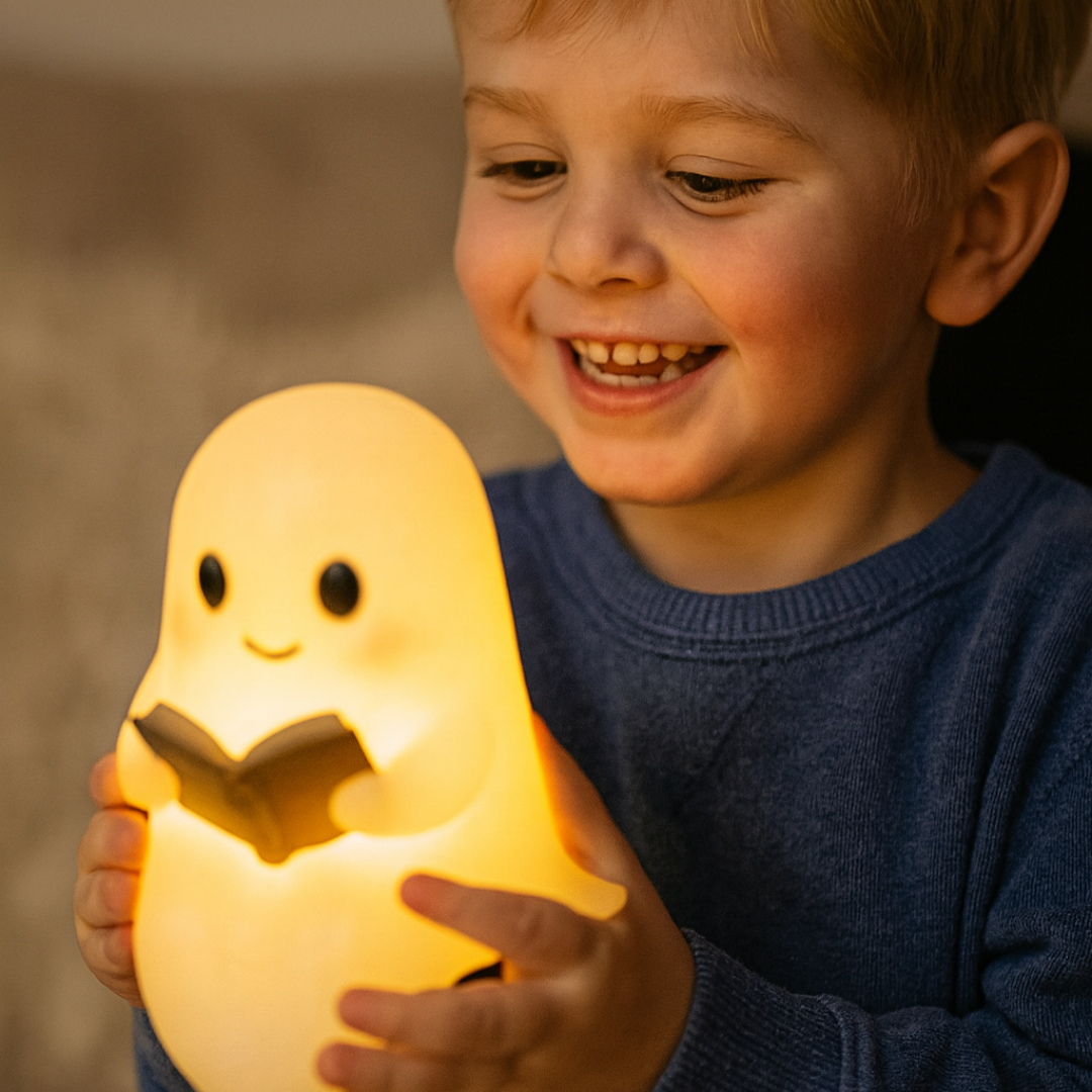 Ghost Night Light Handmade Ceramic Warm White LED Ambient Lighting Bedroom Gift | Sansoti