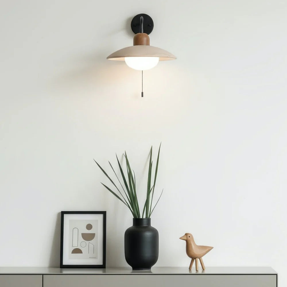 Travertin-Wandleuchte minimalistisches Scheibendesign Natursteinbeleuchtung für Wohnzimmer Schlafzimmer Flur moderne Innenraum-Wandbeleuchtung mit warmem Licht | Sansoti