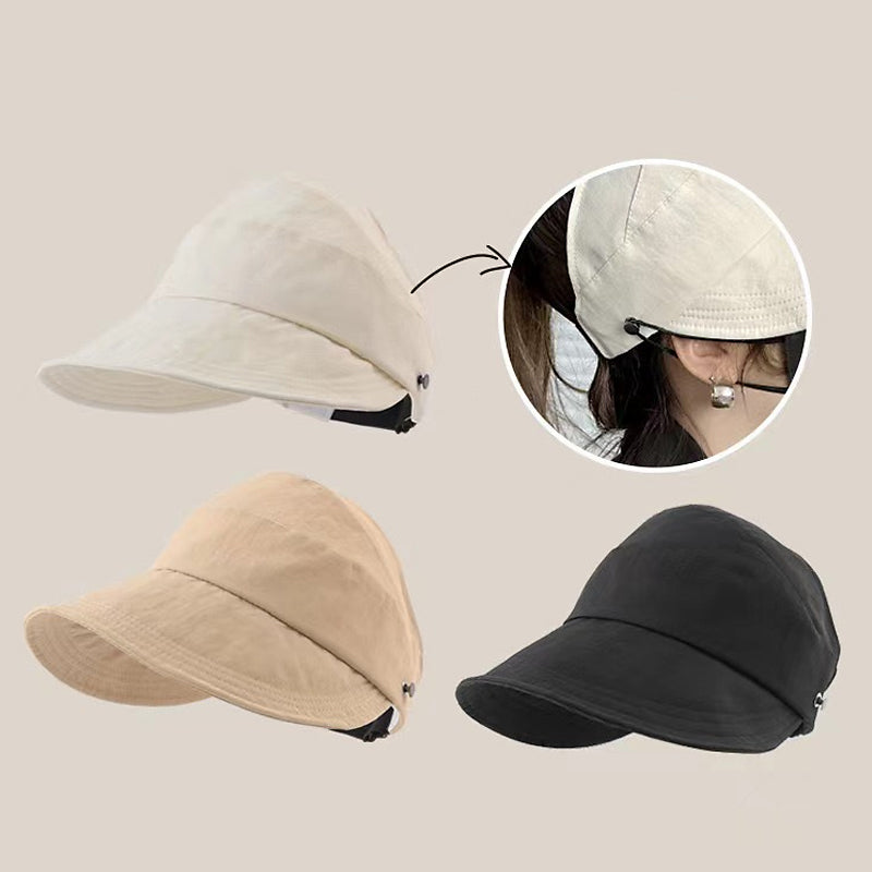 Foldable sun hat with UV protection UPF 50+ and adjustable chin strap | Breathable Panama hat for garden, hiking and beach | Sansoti