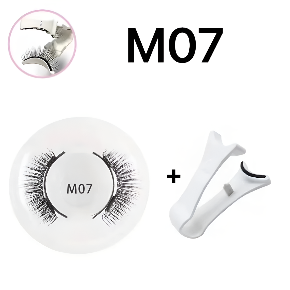Set de faux cils magnétiques avec pince à épiler, réutilisables, application sans colle, aspect naturel | Sansoti
