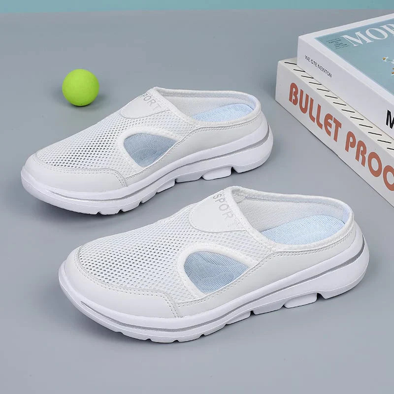 Mocassins orthopédiques en mesh à talon ouvert, respirants et légers, pantoufles, pointures 39-46, semelle intérieure et extérieure | Sansoti