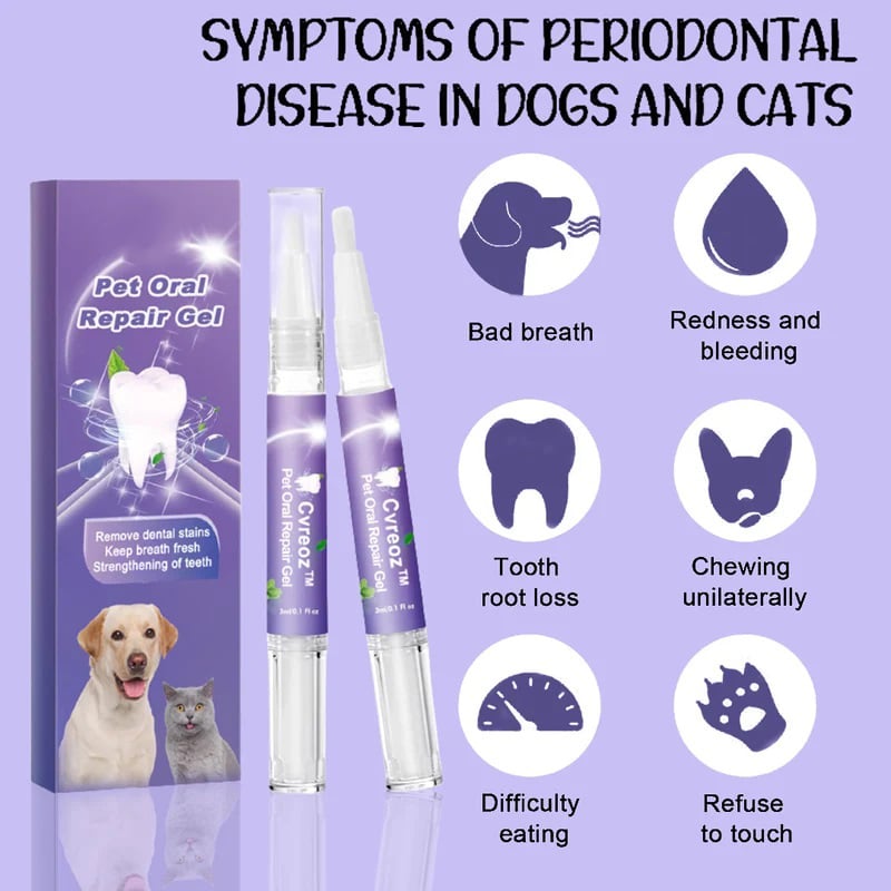 Pet Dental Cleaning Gel | Tartar Remover for Dogs and Cats | Natural Oral Care | Sansoti