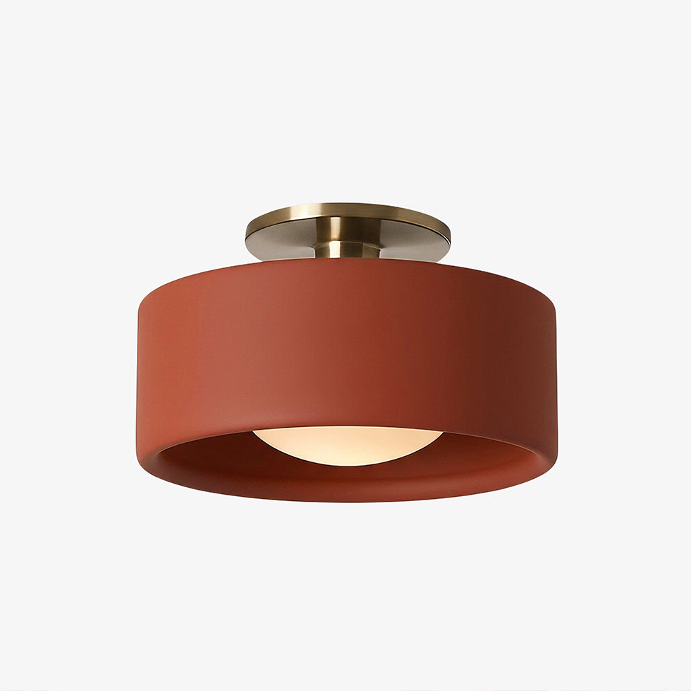 Ceramic Ceiling Lamp Scandinavian Design with Hemispherical Porcelain Shade | Sansoti