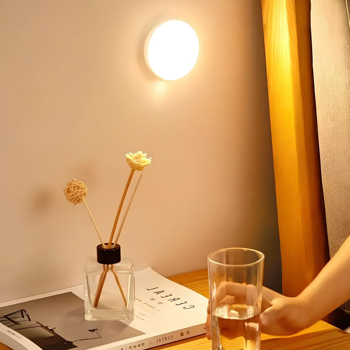 Motion Sensor Lamp Wireless ABS Compact Hall Stair Closet Night Light Automatic Light USB Rechargeable | Sansoti